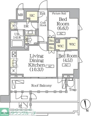ザ・パークハビオ神楽坂レジデンスSouthの物件間取画像